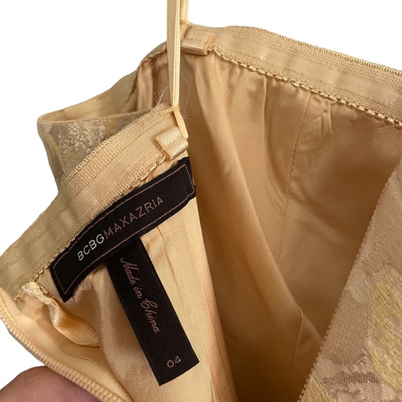 BCBG “Mabel” Strapless Jacquard Cocktail Dress - Picture 9 of 16